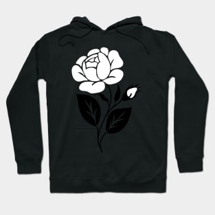 Print with Rose Inspired by Ukrainian Traditional Embroidery Hoodie